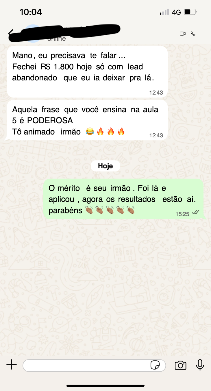 Depoimento de aluno 4